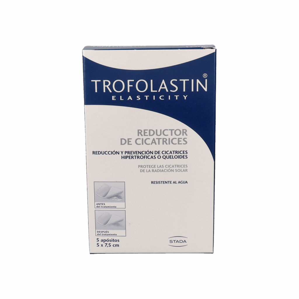 TROFOLASTIN REDUCTOR DE CICATRICES 5 UNIDADES 5 X 7.5 CM TROFOLASTIN REDUCTOR DE CICATRICES 5 UNIDADES 5 X 7.5 CM