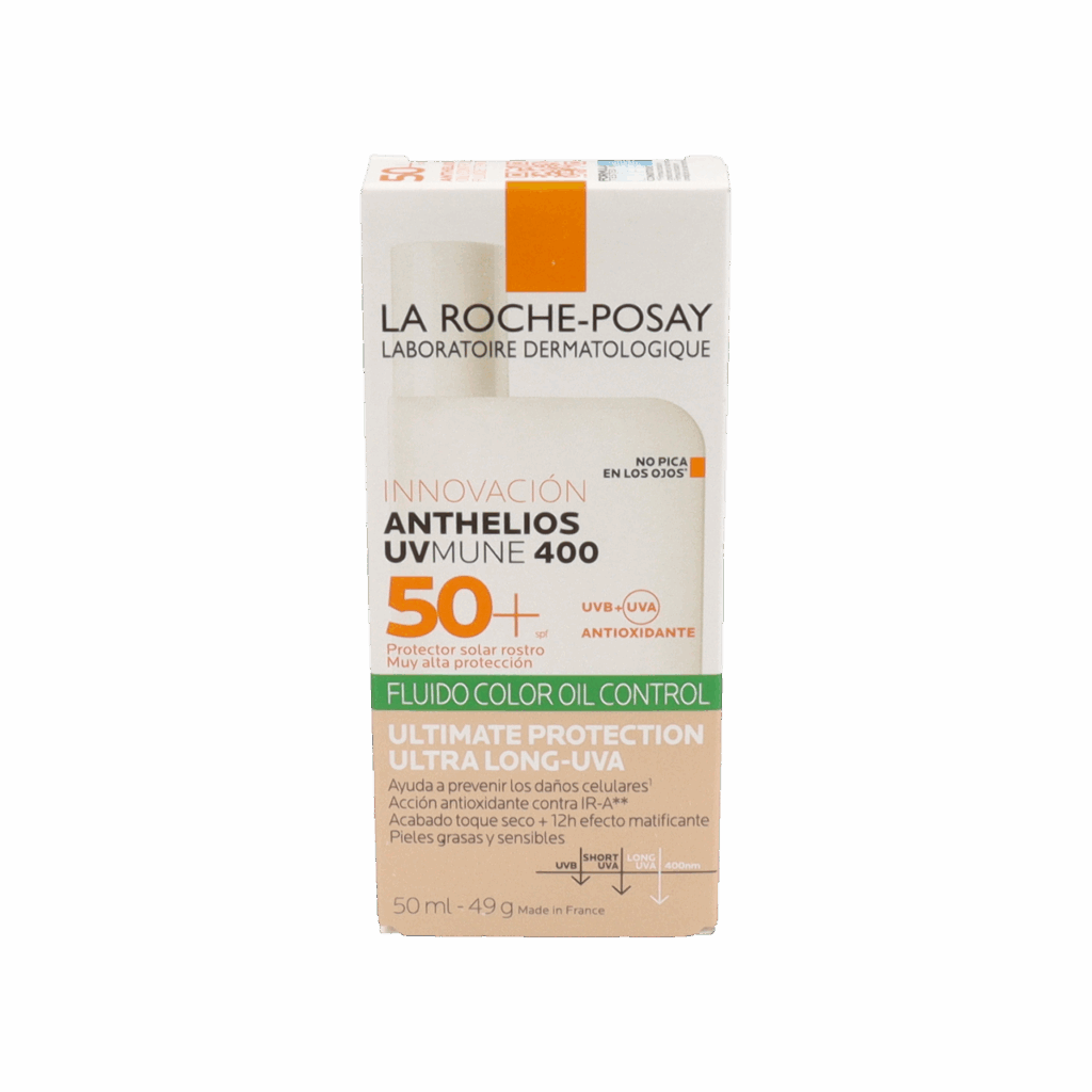 ANTHELIOS OIL CONTROL FLUID UVMUNE 400 SPF 50+ 1 ENVASE 50 ML CON COLOR