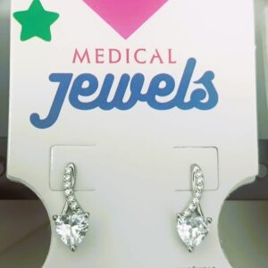 JEWELS PENDIENTE CORAZÓN BLANCO