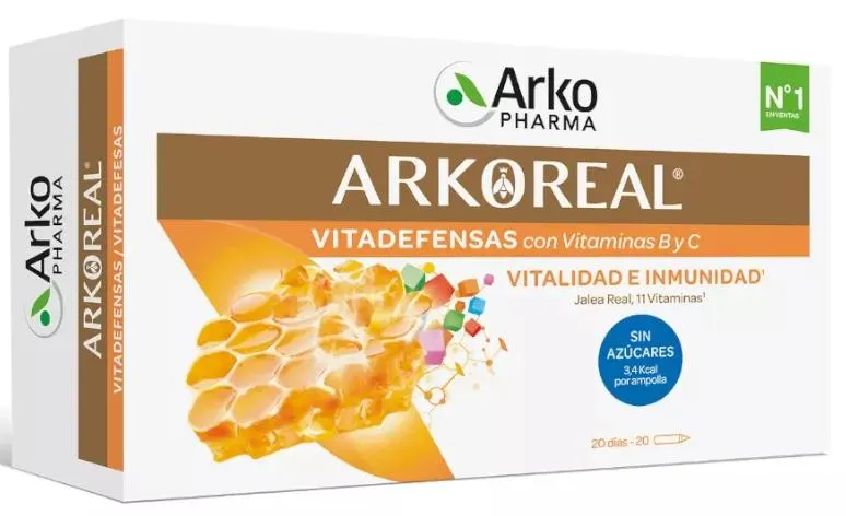 ARKOREAL JALEA REAL FORTE PLUS SIN AZUCAR 1500 MG 20 AMPOLLAS ARKOREAL JALEA REAL FORTE PLUS SIN AZUCAR 1500 MG 20 AMPOLLAS