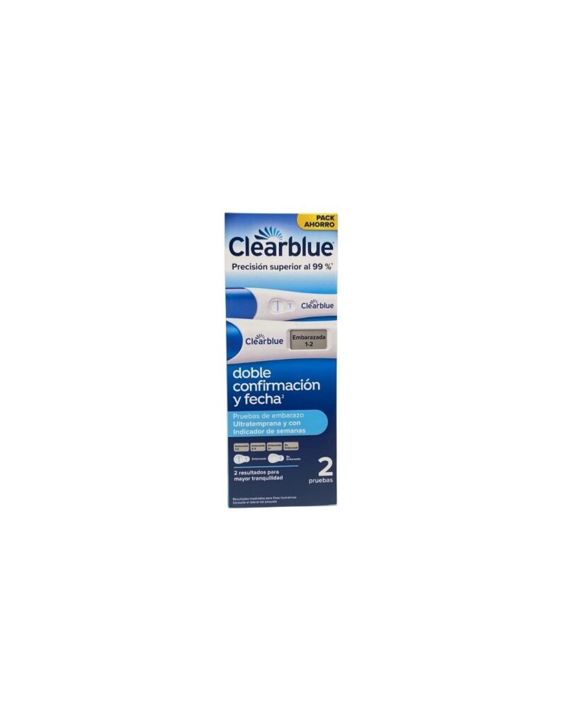 TEST DE EMBARAZO ULTRATEMPRANA + TEST DE EMBARAZO CON INDICADOR DE SEMANAS CLEARBLUE 2 UNIDADES PACK TEST DE EMBARAZO ULTRATEMPRANA + TEST DE EMBARAZO CON INDICADOR DE SEMANAS CLEARBLUE 2 UNIDADES PACK