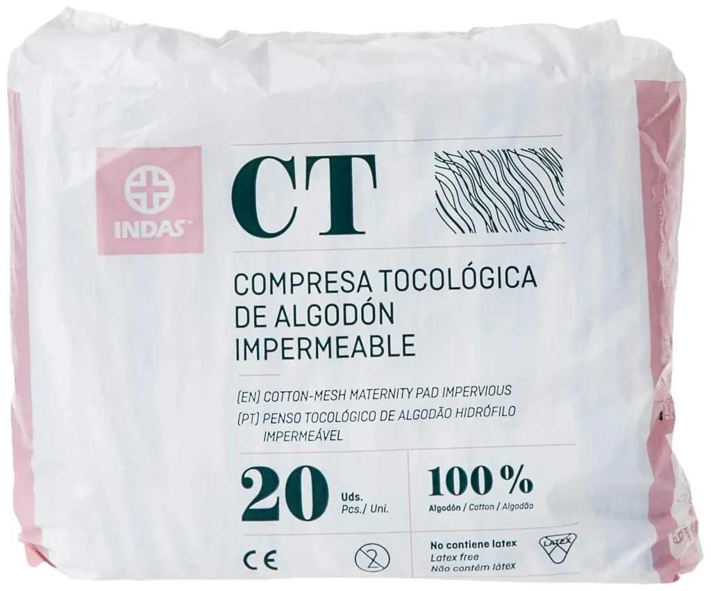 COMPRESA TOCOLOGICA DE ALGODON INDAS 20 UNIDADES COMPRESA TOCOLOGICA DE ALGODON INDAS 20 UNIDADES