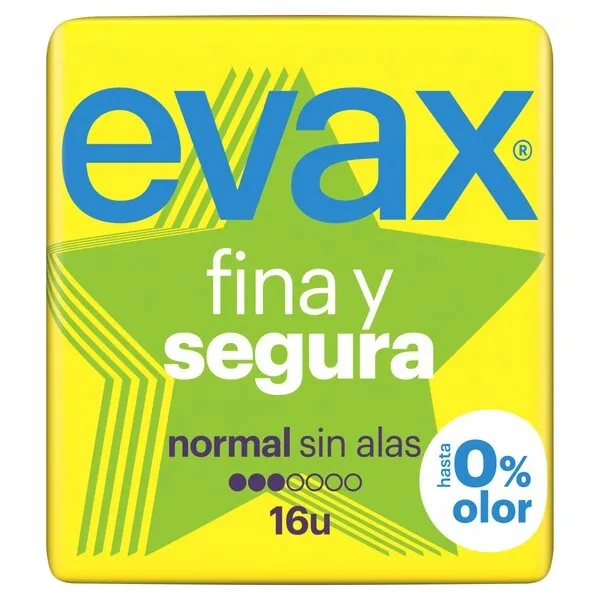 COMPRESAS EVAX FINA Y SEGURA 16 UND. COMPRESAS EVAX FINA Y SEGURA 16 UND.