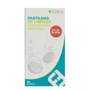 FARLINE PASTILLAS LIMPIADORAS LIMPIEZA PROTESIS DENTAL 96 TABLETAS