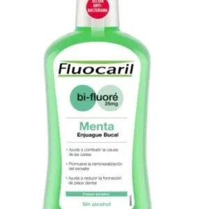 FLUOCARIL BI-FLUORE 25 MG ENJUAGUE BUCAL 2 ENVASES 500 ML PACK SABOR MENTA