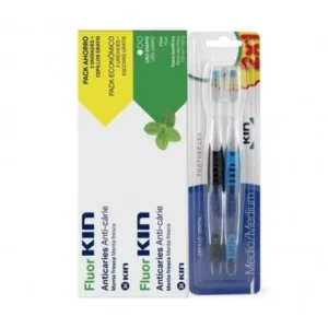 FLUORKIN PASTA DUPLO 125ML + CEPILLOS