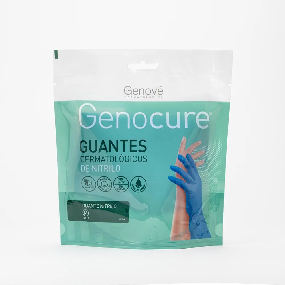 GUANTES DE NITRILO GENOCURE DERMATOLOGICO TALLA S/6 1 PAR
