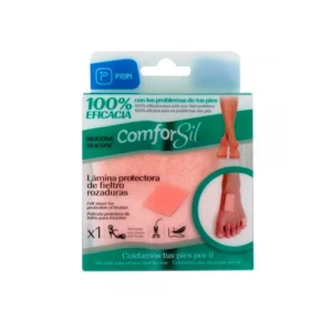 LAMINA  DE FIELTRO RECORTABLE PROTECTORA CALLOS DUREZAS ROCES VP NATURA 1 UNIDAD 22 CM X 6,5 CM