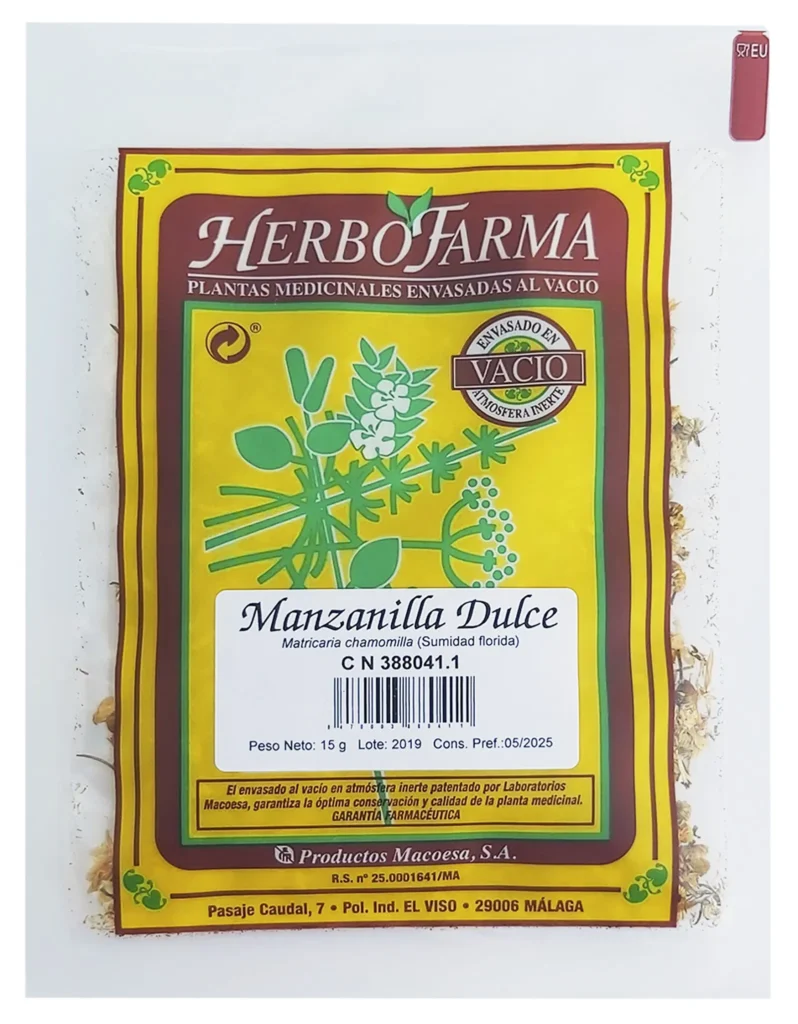 MANZANILLA DULCE HERBOFARMA 1 ENVASE 15 G MANZANILLA DULCE HERBOFARMA 1 ENVASE 15 G