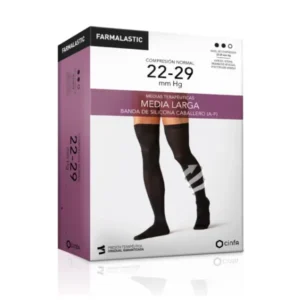 MEDIA LARGA SILICONA CABALLERO (A-F) COMPRESION NORMAL FARMALASTIC 2 UNIDADES TALLA EXTRAGRANDE