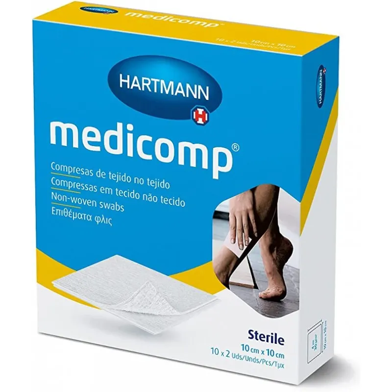 MEDICOMP COMPRESAS APOSITO ESTERIL 10 SOBRES 2 UNIDADES 10 CM X 10 CM MEDICOMP COMPRESAS APOSITO ESTERIL 10 SOBRES 2 UNIDADES 10 CM X 10 CM