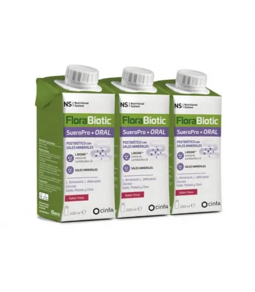 NS FLORABIOTIC SUEROPRO+ ORAL 3 ENVASES 200 ML SABOR NARANJA