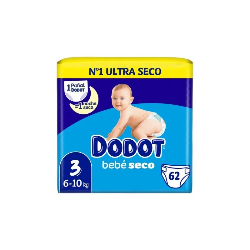 PAÑAL INFANTIL DODOT BEBE SECO VALUE TALLA 3 6-10 KG 62 UNIDADES PACK PAÑAL INFANTIL DODOT BEBE SECO VALUE TALLA 3 6-10 KG 62 UNIDADES PACK