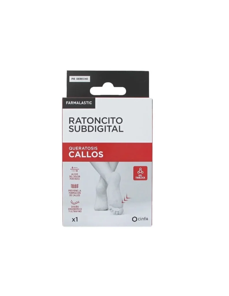 RATONCITO SUBDIGITAL CALLOS FARMALASTIC 1 UNIDAD PIE IZQUIERDO TALLA UNICA