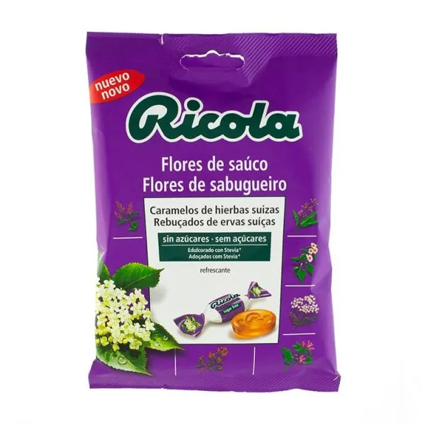 RICOLA CARAMELOS SIN AZUCAR 1 BOLSA 70 G SABOR FLOR DE SAUCO RICOLA CARAMELOS SIN AZUCAR 1 BOLSA 70 G SABOR FLOR DE SAUCO