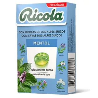 RICOLA CARAMELOS SIN AZUCAR 1 ENVASE 50 G SABOR MENTOL RICOLA CARAMELOS SIN AZUCAR 1 ENVASE 50 G SABOR MENTOL