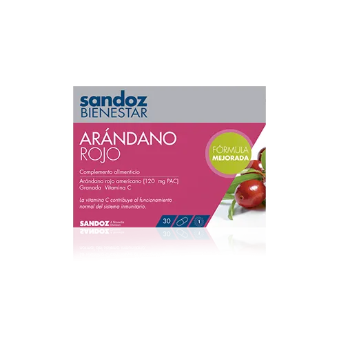 SANDOZ BIENESTAR ARANDANO ROJO CRANBERRY 30 CAPSULAS