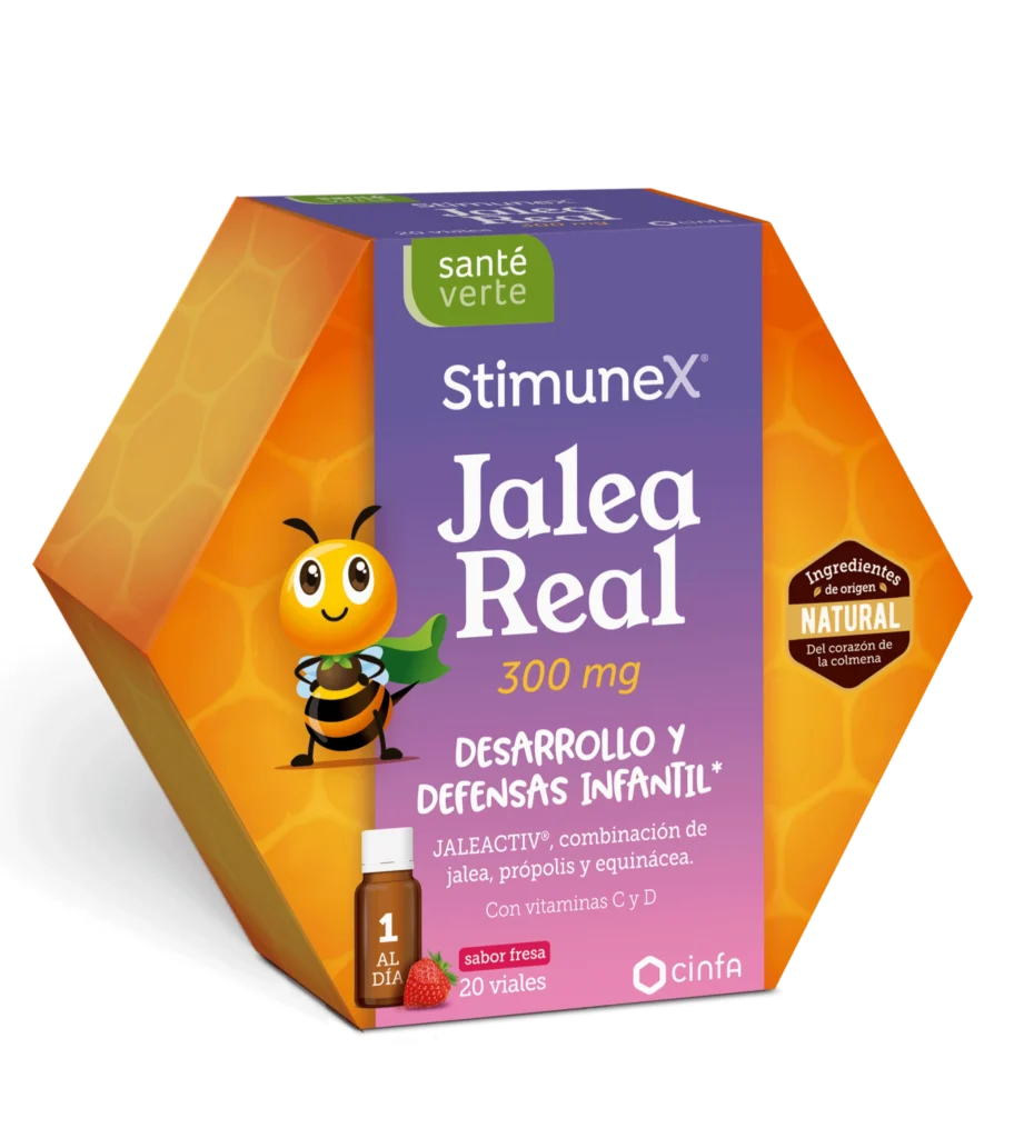 SANTE VERTE STIMUNEX JALEA REAL DESARROLLO Y DEFENSAS INFANTIL 20 VIALES 10 ML SABOR FRESA SANTE VERTE STIMUNEX JALEA REAL DESARROLLO Y DEFENSAS INFANTIL 20 VIALES 10 ML SABOR FRESA