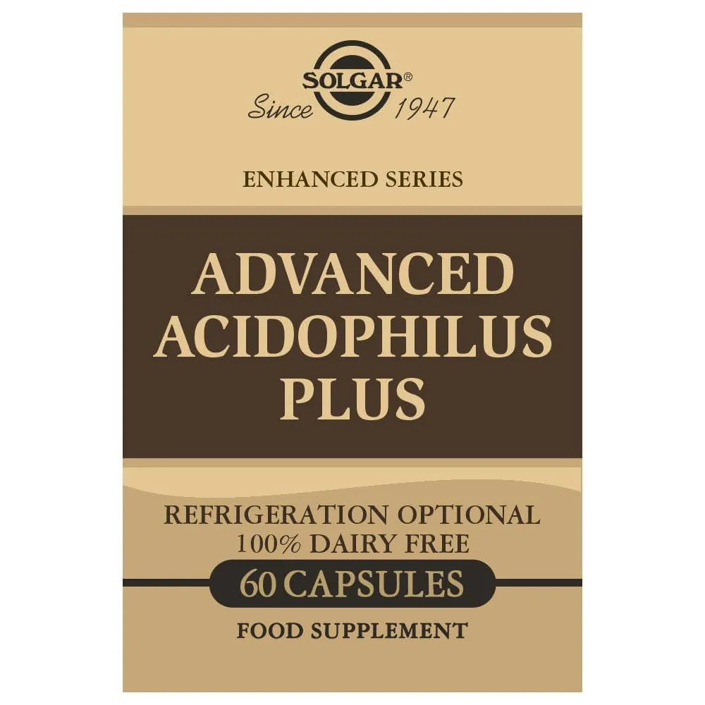 SOLGAR ADVANCED ACIDOPHILUS PLUS 60 CAPSULAS VEGETALES SOLGAR ADVANCED ACIDOPHILUS PLUS 60 CAPSULAS VEGETALES