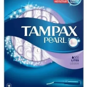 TAMPAX PEARL TAMPON 100%ALGODON 18 UNIDADES LITES