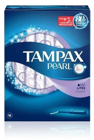 TAMPAX PEARL TAMPON 100%ALGODON 18 UNIDADES LITES TAMPAX PEARL TAMPON 100%ALGODON 18 UNIDADES LITES