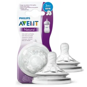 TETINA NATURAL FLUJO RAPIDO PHILIPS AVENT NATURAL RESPONSE + 3 MESES 2 UNIDADES