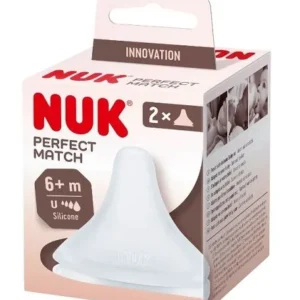 TETINA SILICONA ANTICOLICO NUK PERFECT MATCH FLOW CONTROL 2 UNIDADES