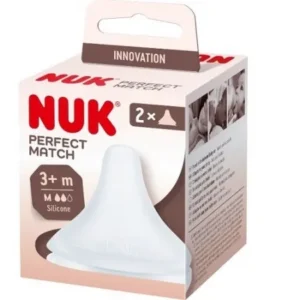 TETINA SILICONA ANTICOLICO NUK PERFECT MATCH FLUJO M 2 UNIDADES