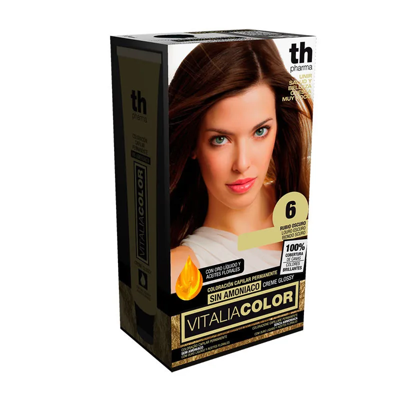 TH PHARMA VITALIA SIN AMONIACO COLORACION CAPILAR PERMANENTE COLOR 6 RUBIO OSCURO TH PHARMA VITALIA SIN AMONIACO COLORACION CAPILAR PERMANENTE COLOR 6 RUBIO OSCURO