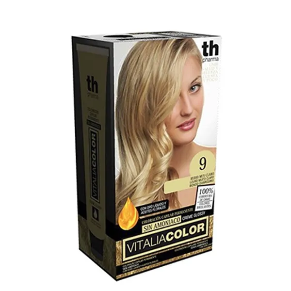 TH PHARMA VITALIA SIN AMONIACO COLORACION CAPILAR PERMANENTE COLOR 9 RUBIO MUY CLARO TH PHARMA VITALIA SIN AMONIACO COLORACION CAPILAR PERMANENTE COLOR 9 RUBIO MUY CLARO