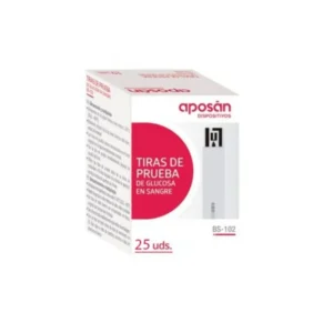TIRAS REACTIVAS GLUCEMIA APOSAN 25 UNIDADES
