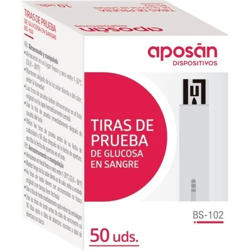 TIRAS REACTIVAS GLUCEMIA APOSAN 50 UNIDADES TIRAS REACTIVAS GLUCEMIA APOSAN 50 UNIDADES