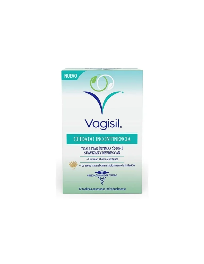 VAGISIL CUIDADO INCONTINENCIA TOALLITAS INTIMAS 2 EN 1 12 UNIDADES VAGISIL CUIDADO INCONTINENCIA TOALLITAS INTIMAS 2 EN 1 12 UNIDADES