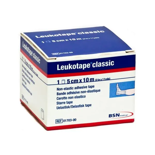 VENDA DE INMOVILIZACION INELASTICA LEUKOTAPE RIGIDA 1 UNIDAD 10 M X 5 CM