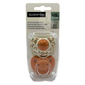 CHUPETE SILICONA ANATOMICO SUAVINEX CLASICO + 18 MESES 2 UNIDADES