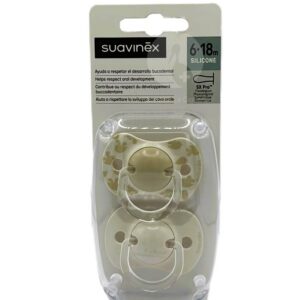 CHUPETE SILICONA FISIOLOGICO SUAVINEX 6 – 18 MESES 2 UNIDADES