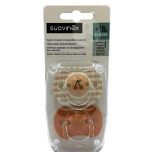 CHUPETE SILICONA FISIOLOGICO SUAVINEX + 18 MESES 2 UNIDADES