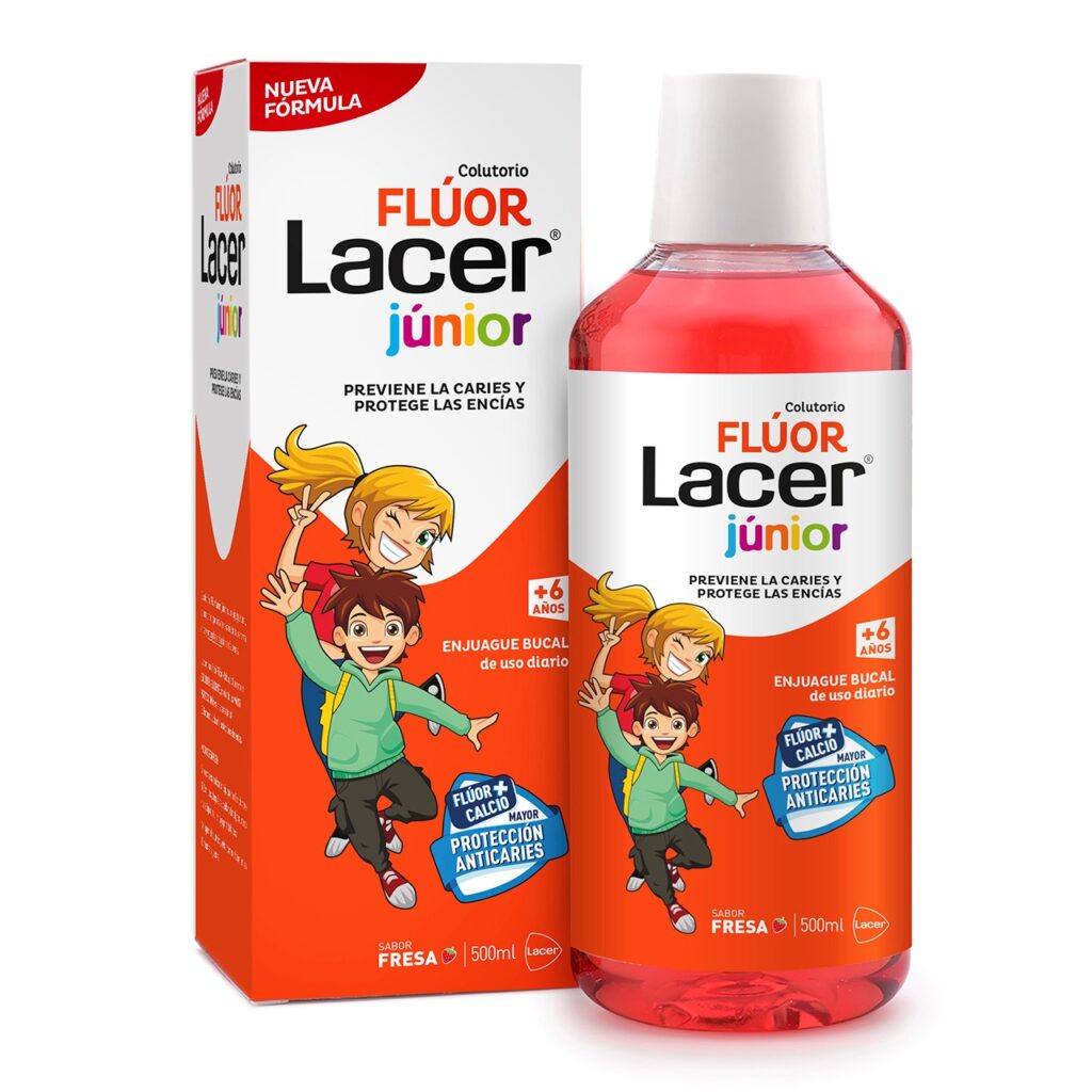 FLUOR LACER JUNIOR ENJUAGUE BUCAL DE USO DIARIO 1 ENVASE 500 ML SABOR FRESA FLUOR LACER JUNIOR ENJUAGUE BUCAL DE USO DIARIO 1 ENVASE 500 ML SABOR FRESA
