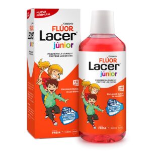 FLUOR LACER JUNIOR ENJUAGUE BUCAL DE USO DIARIO 1 ENVASE 500 ML SABOR FRESA