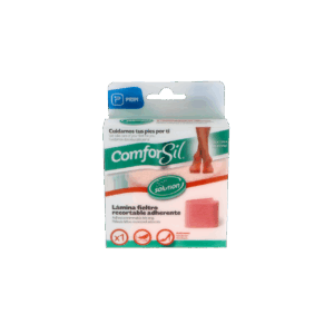 LAMINA  DE FIELTRO RECORTABLE PROTECTORA COMFORSIL ADHESIVA 22 CM X 7 CM 1 UNIDAD CC249