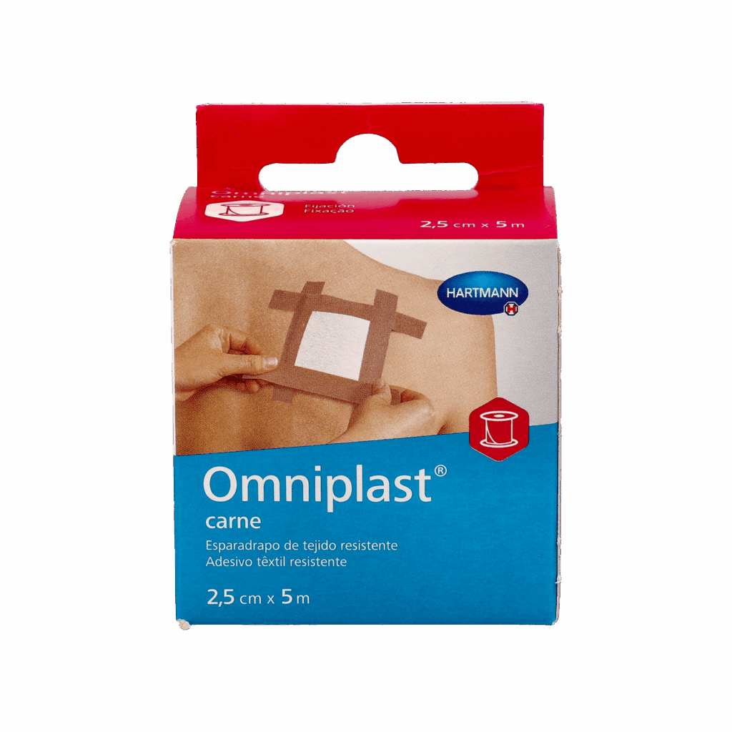 ESPARADRAPO HIPOALERGICO OMNIPLAST TEJIDO RESISTENTE 1 UNIDAD 5 M X 2,5 CM ESPARADRAPO HIPOALERGICO OMNIPLAST TEJIDO RESISTENTE 1 UNIDAD 5 M X 2,5 CM