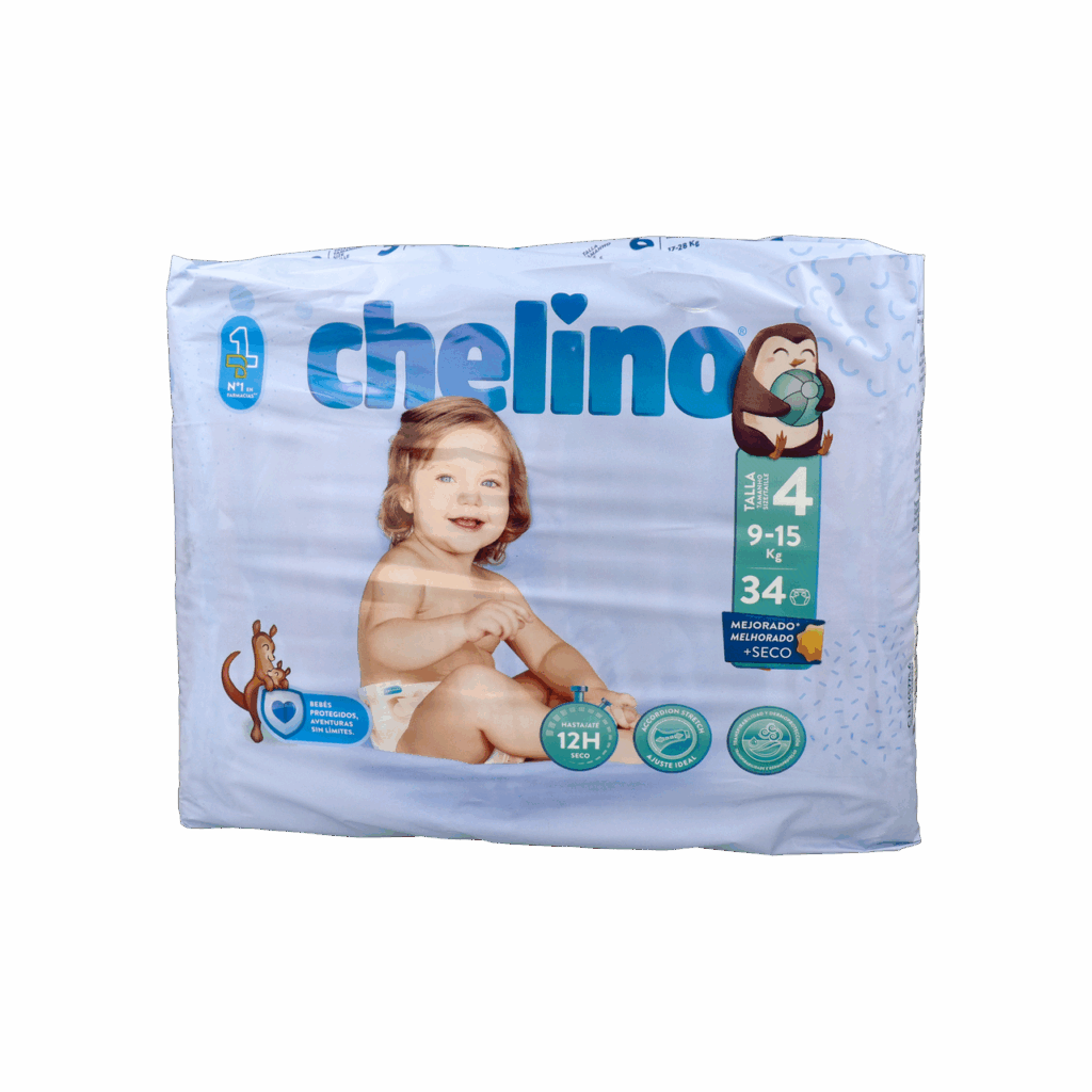 PAÑAL INFANTIL CHELINO TALLA 4 9 – 15 KG 36 PAÑALES PAÑAL INFANTIL CHELINO TALLA 4 9 – 15 KG 36 PAÑALES