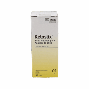 TIRAS REACTIVAS CUERPOS CETONICOS KETOSTIX 50 UNIDADES