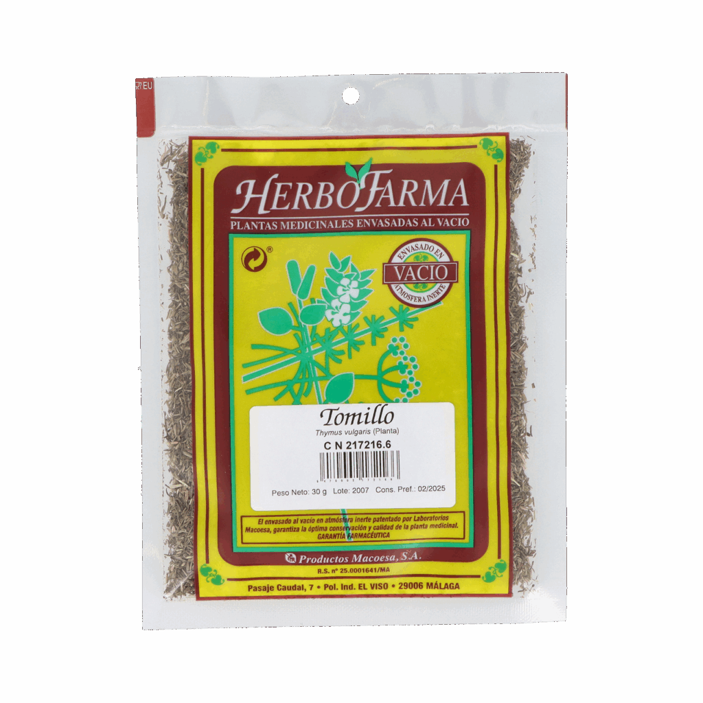 TOMILLO HERBOFARMA AL VACIO 1 ENVASE 30 G TOMILLO HERBOFARMA AL VACIO 1 ENVASE 30 G