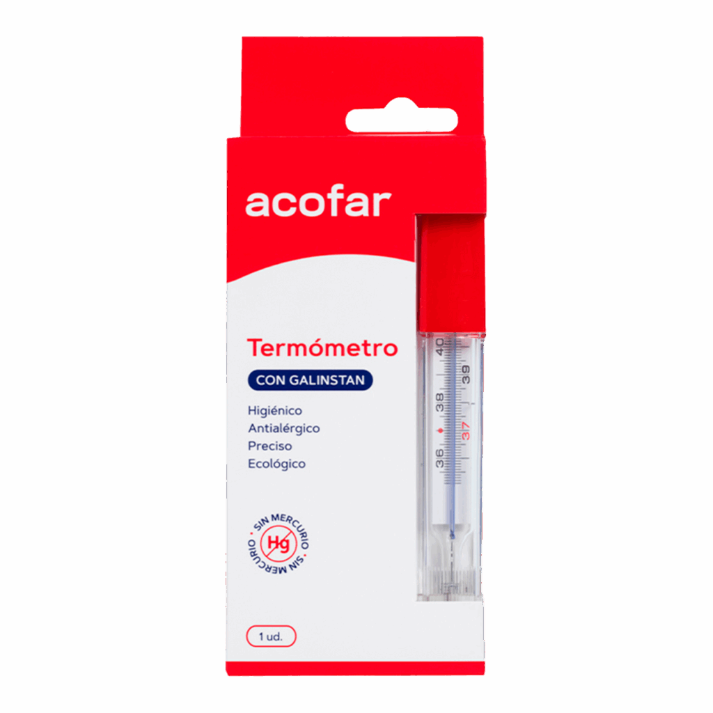 TERMOMETRO CON GALINSTAN ACOFAR 1 UNIDAD TERMOMETRO CON GALINSTAN ACOFAR 1 UNIDAD