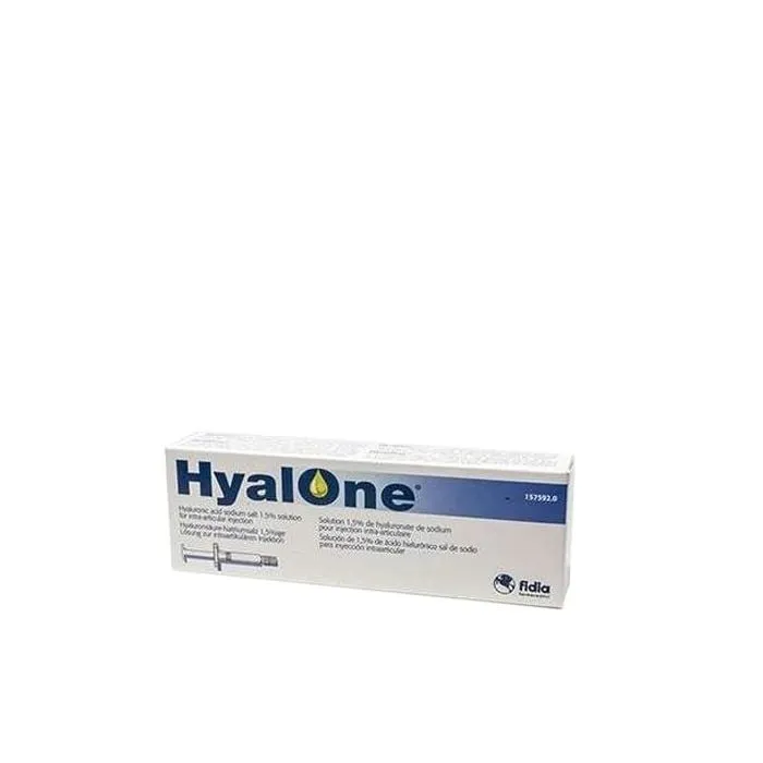 HYALONE HIALURONATO SODICO CADERA Y RODILLA 1 JERINGA PRECARGADA 60 MG 4 ML SOLUCION HYALONE HIALURONATO SODICO CADERA Y RODILLA 1 JERINGA PRECARGADA 60 MG 4 ML SOLUCION