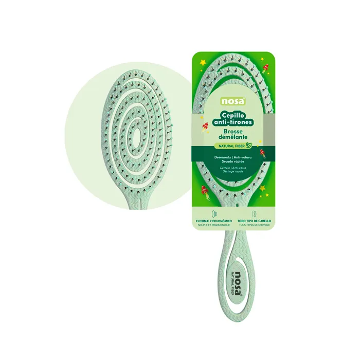 NOSA MINI CEPILLO ANTI-TIRONES VERDE NOSA MINI CEPILLO ANTI-TIRONES VERDE
