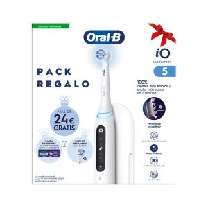 CEPILLO DENTAL ELECTRICO ORAL-B IO5 LABORATORY 3 RECAMBIOS + 1 FUNDA + 1 PASTA DE DIENTES