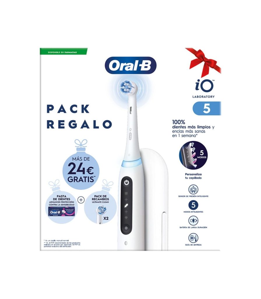 CEPILLO DENTAL ELECTRICO ORAL-B IO5 LABORATORY 3 RECAMBIOS + 1 FUNDA + 1 PASTA DE DIENTES CEPILLO DENTAL ELECTRICO ORAL-B IO5 LABORATORY 3 RECAMBIOS + 1 FUNDA + 1 PASTA DE DIENTES