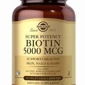 SOLGAR BIOTINA 5000 MICROGRAMOS 100 CAPSULAS VEGETALES